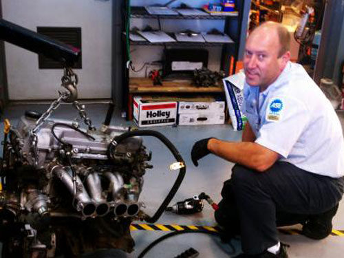 A mechanic working on a car in our Port Townsend Auto Repair Shop